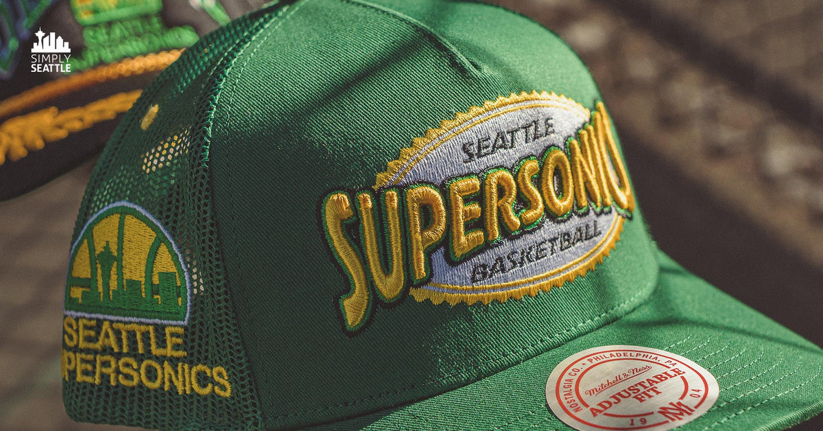 Seattle SuperSonics Mitchell & Ness NBA 50th Anniversary Green Fitted  Hat 7-1/4