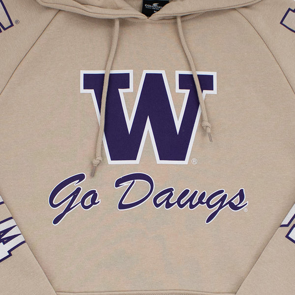 Washington Huskies Big Break Khaki Hoodie