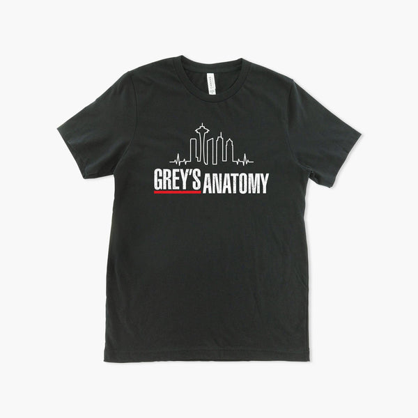 Grey's Anatomy Skyline Black T-Shirt