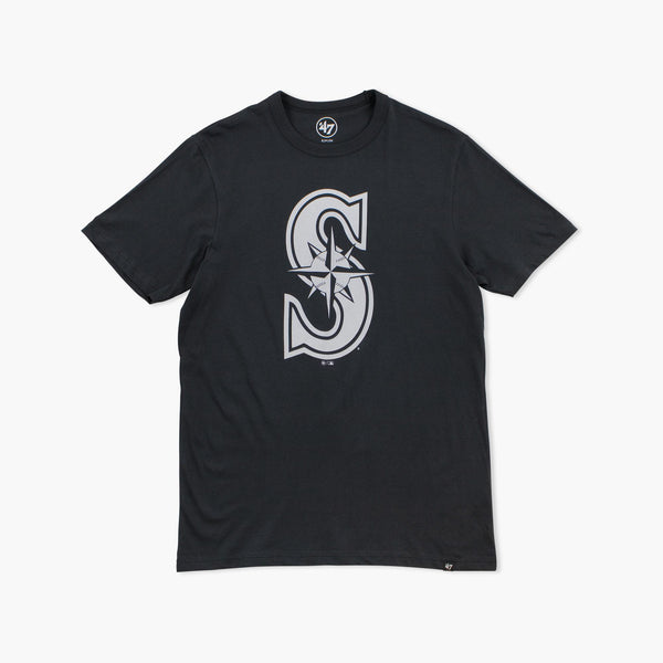 Seattle Mariners Black & White Imprint T-Shirt