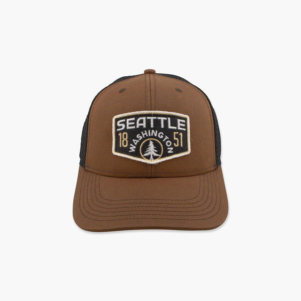 Call Out Brown Oil Cloth/ Black Seattle Trucker Hat