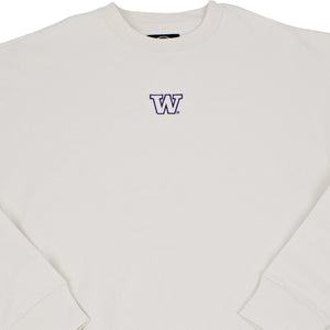 Washington Huskies Cream Heavyweight Premium Crewneck