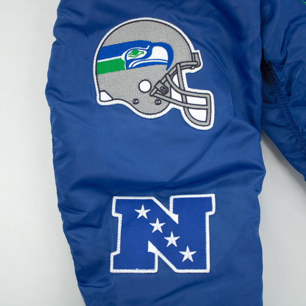 Seattle Seahawks Throwback Alpha Industries Bomber Jacket
