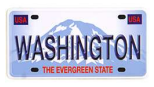 WA License Plate Rect Metal Magnet(H)