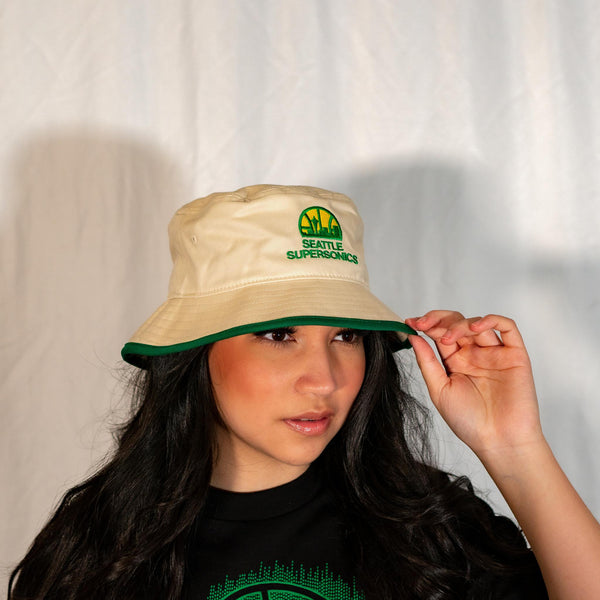 Seattle SuperSonics Skyline Off-White Bucket Hat