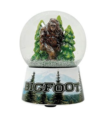 Bigfoot Walking in Trees 45MM Snow Globe