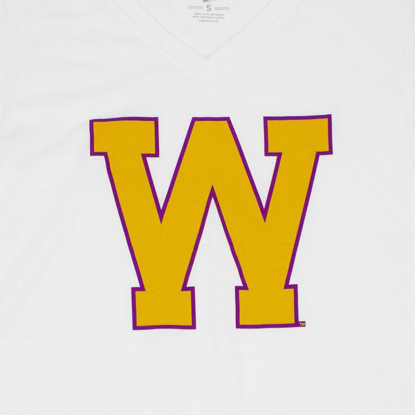 Washington Huskies White Retro Logo Women's T-Shirt