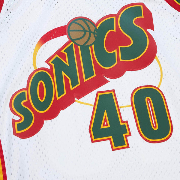 Seattle SuperSonics Shawn Kemp 1996 White Swingman Jersey
