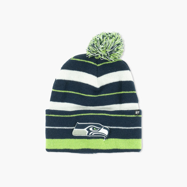 Seattle Seahawks Power Line Cuff Pom Beanie