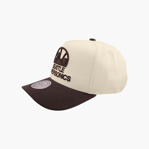 Seattle SuperSonics Cream/Brown Pro Crown Snapback