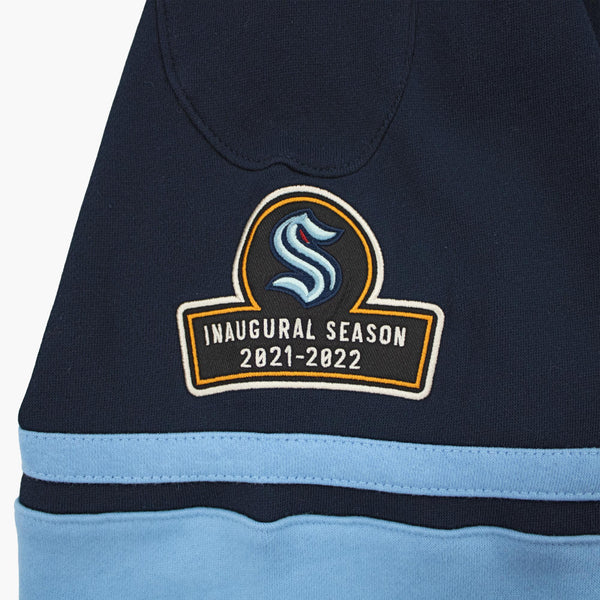 Seattle Kraken Old Time Hockey Navy Lacer Hoodie