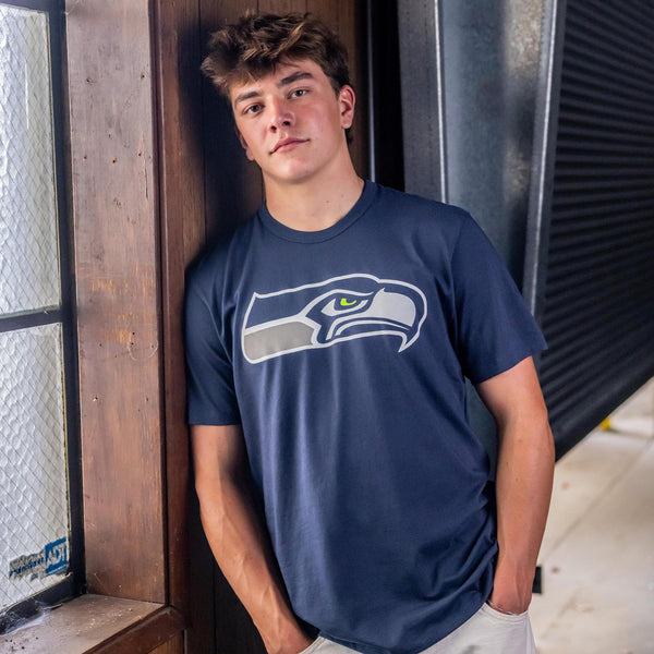Seattle Seahawks Atlas Blue Primary Logo T-Shirt