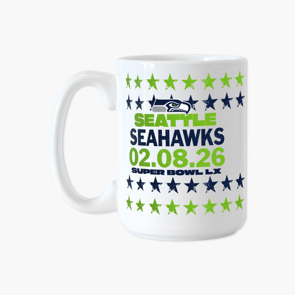 Seattle Seahawks Super Bowl LX 15oz Ceramic Mug