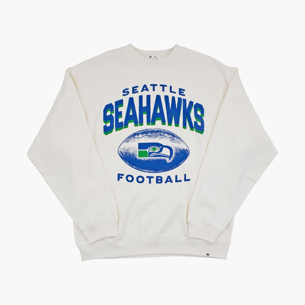 Seattle Seahawks Arch Cloud Sandstone Oversized Women's Crewneck