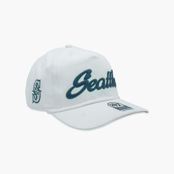Seattle Mariners White Script Hitch Snapback