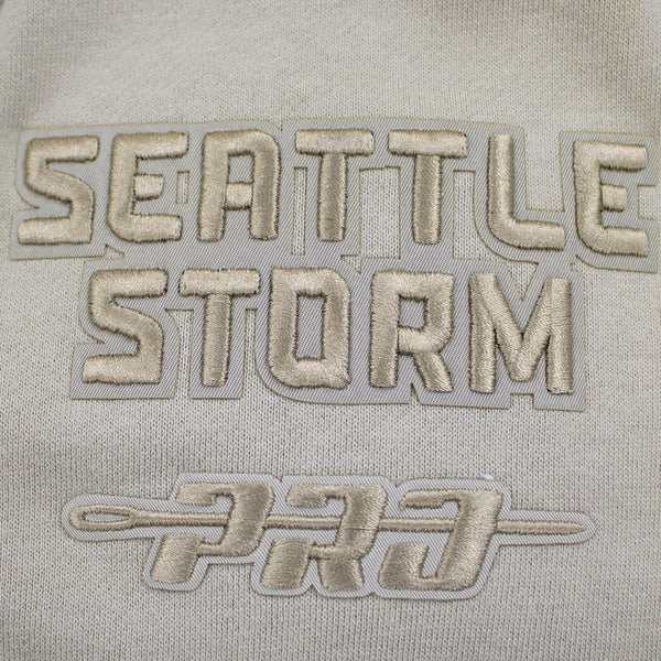 Seattle Storm Taupe Embroidered Crewneck