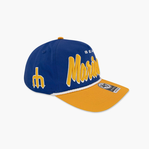 Seattle Mariners Royal Drop Shadow Rope Hitch Snapback