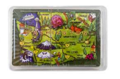 WA Map Art Playing Cards