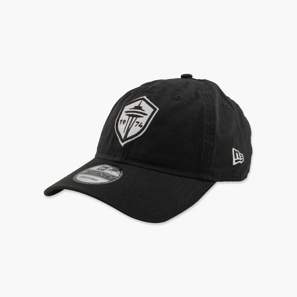 Seattle Sounders Primary Logo Black & White Adjustable Hat
