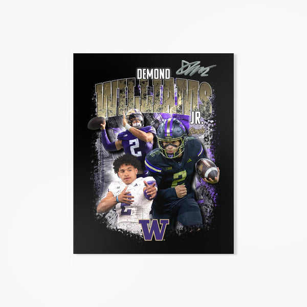 AUTOGRAPHED BY Demond Williams - Washington Huskies Demond Williams Montlake Icon Photo Print