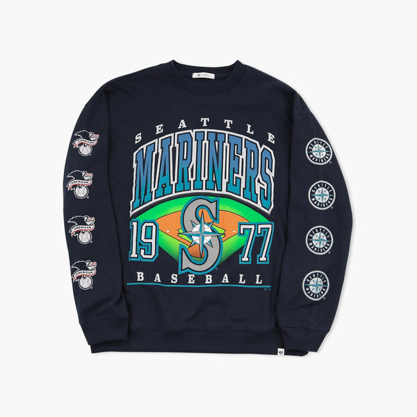 Seattle Mariners Women's Go Big Glitter Oversized Crewneck
