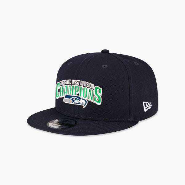 Seattle Seahawks 2025 NFC West Division Champions Navy Flat Bill Snapback