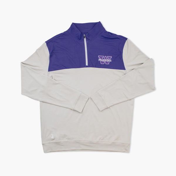 Washington Huskies 90's "W" Purple 1/4 Zip Jacket
