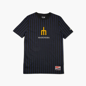 Seattle Mariners Black City Connect Pinstripes T-Shirt