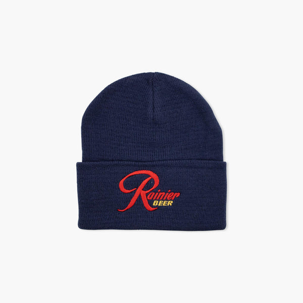 Rainier Beer Navy Logo Cuff Beanie