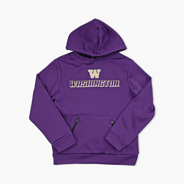 Washington Huskies Colosseum Double Zip Purple Youth Hoodie