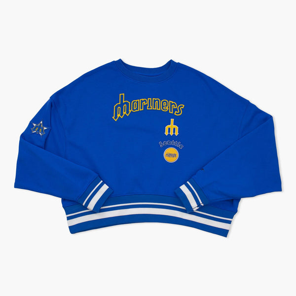 Seattle Mariners Royal Throwback Women's Crewneck