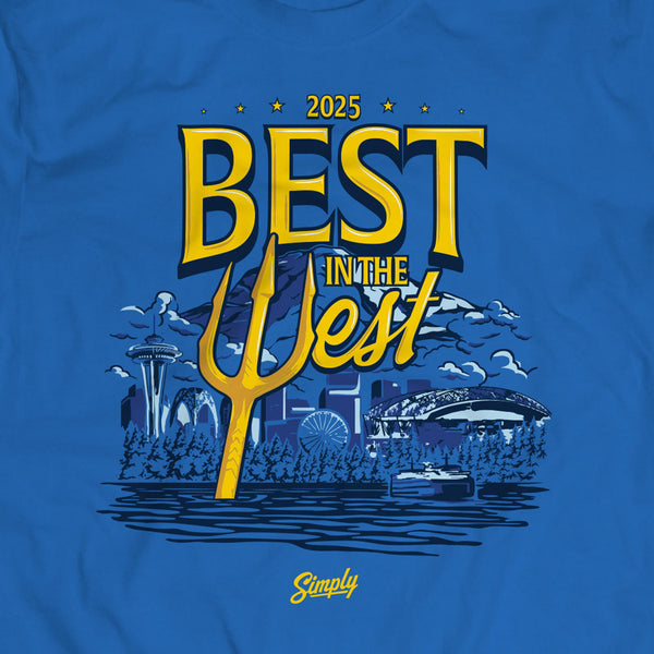Best In the West 2025 Seattle Baseball Royal Youth T-Shirt
