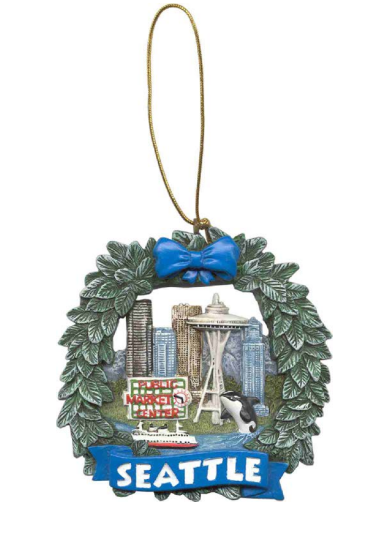 Seattle Skyline Christmas Ornament