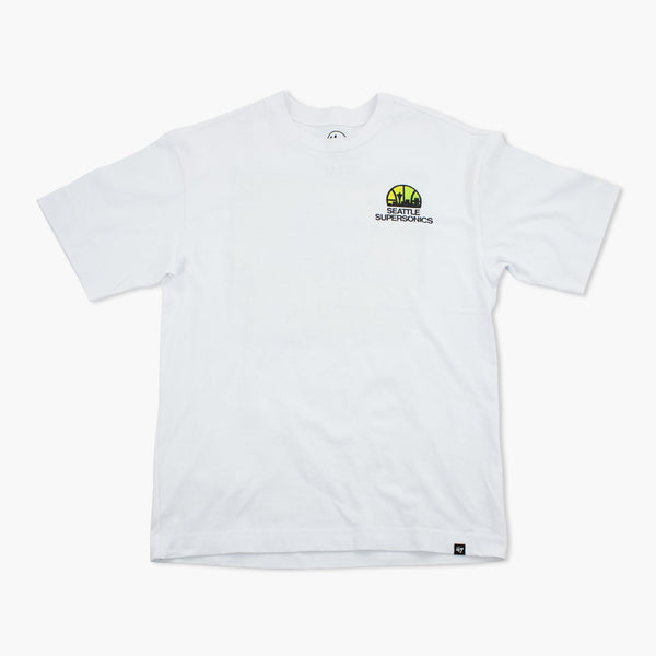 Seattle SuperSonics White Retro Surf Heavyweight T-Shirt