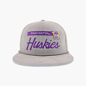 Washington Huskies Grey Cord Snapback