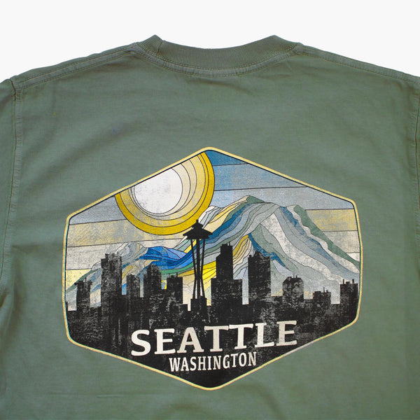 Pushed Back Pea Seattle Long Sleeve T-Shirt