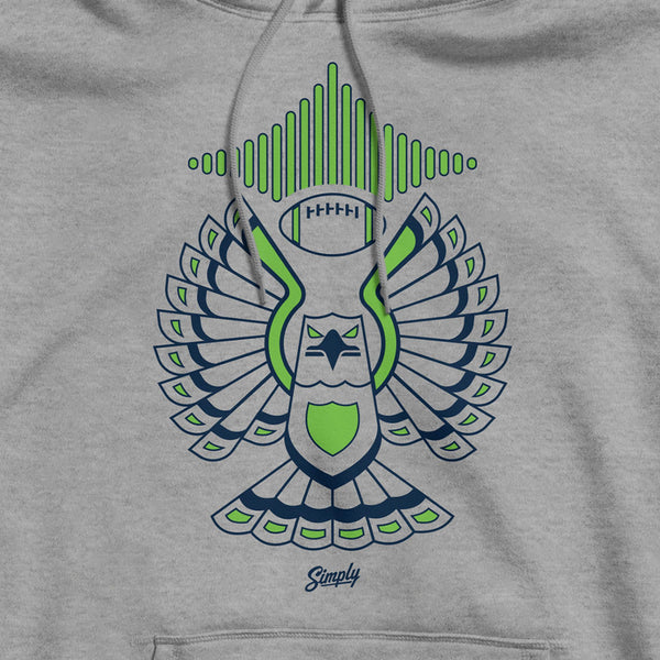 Touchdown Hawk Rivalry Grey Hoodie