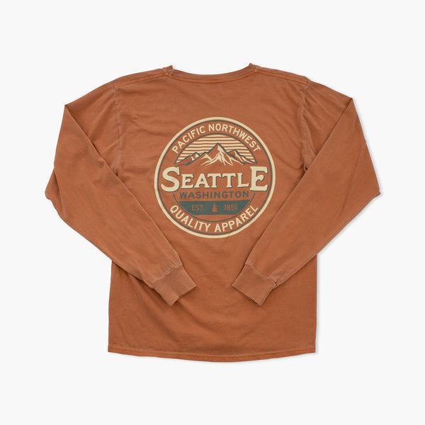 Accrue Mountains Adobe Seattle Long Sleeve T-Shirt