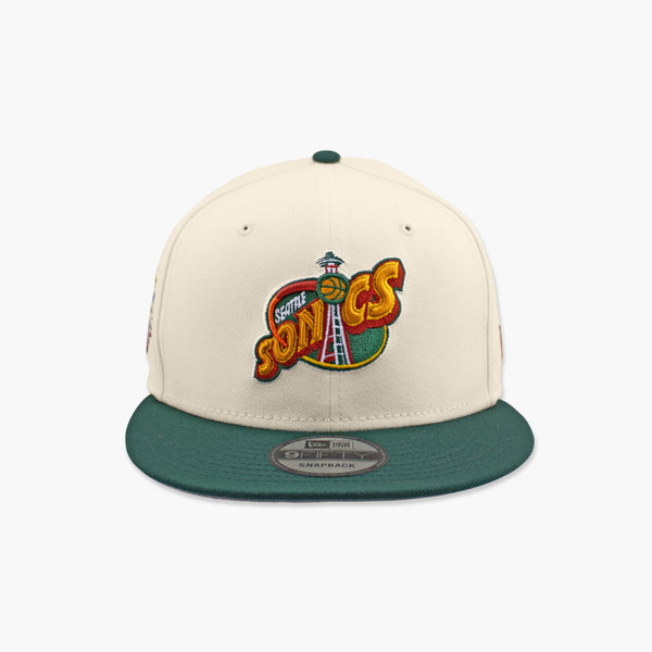 Seattle SuperSonics New Era 2001 All-Star Game Chrome/Green Snapback