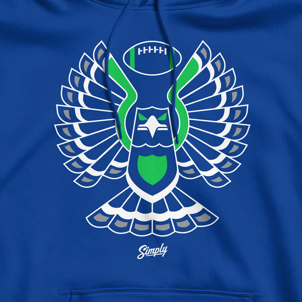 Touchdown Hawk Retro Royal Hoodie
