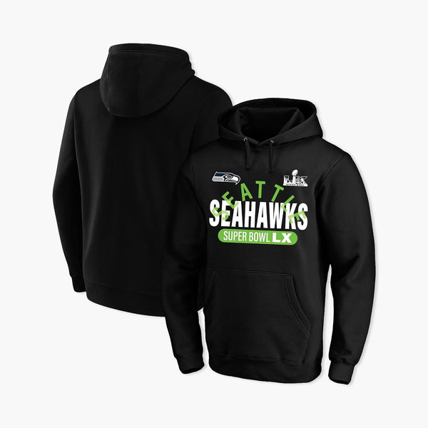 Seattle Seahawks Fanatics Super Bowl LX Game Plan Hoodie - Black