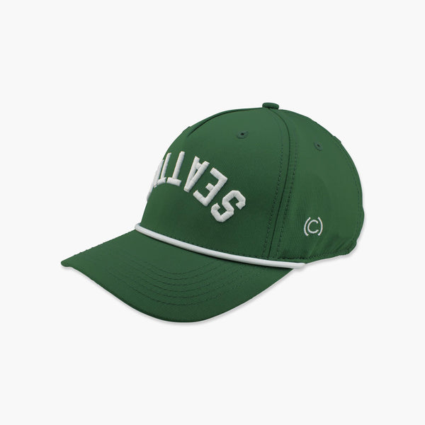 Seattle Green Rope Upside Down Embroidered Golf Snapback