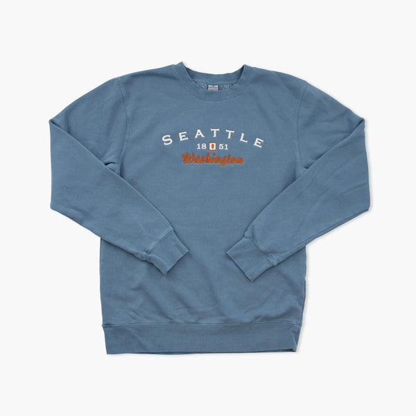 Sparrow Cobalt Seattle Embroidered Crewneck