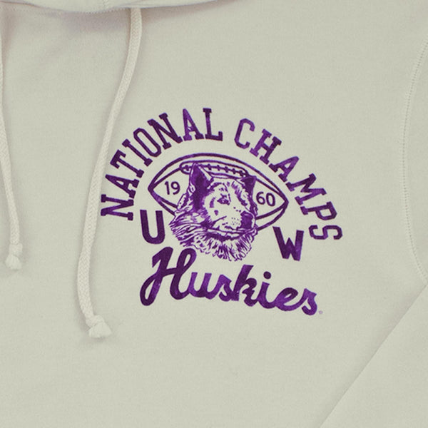 Washington Huskies Football 1961 Rose Bowl Cream Hoodie