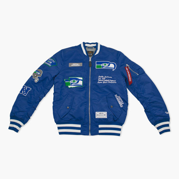 Seattle Seahawks Throwback Alpha Industries Bomber Jacket