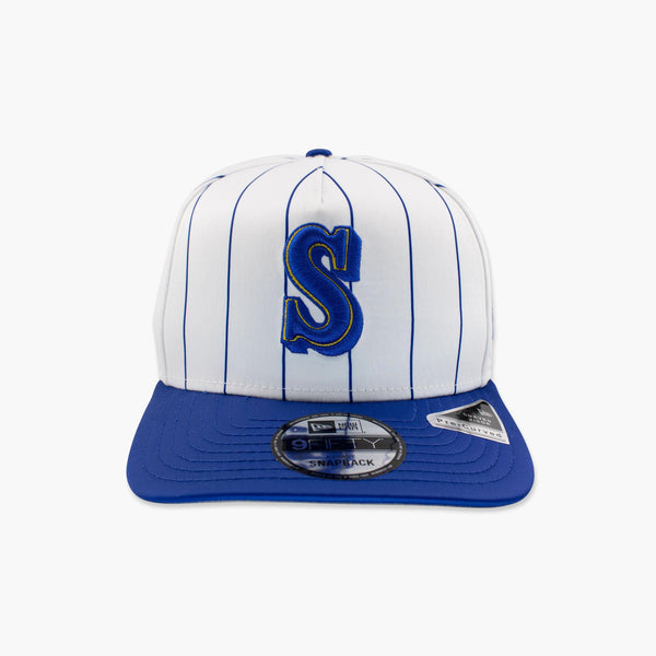 Seattle Mariners Satin Pinstripe A-Frame Snapback