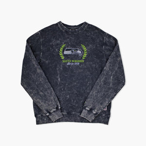 Seattle Seahawks Mineral Washed Navy Olympian Crewneck