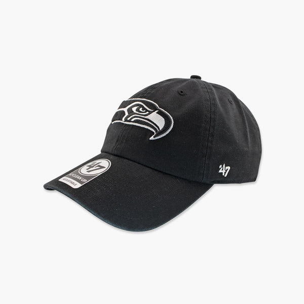 Seattle Seahawks Black Clean Up Adjustable Hat
