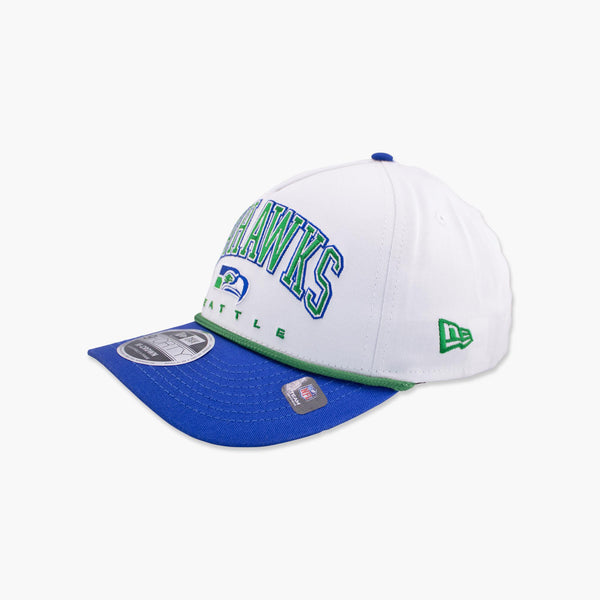 Seattle Seahawks Throwback White Arched Curved Bill Snapback