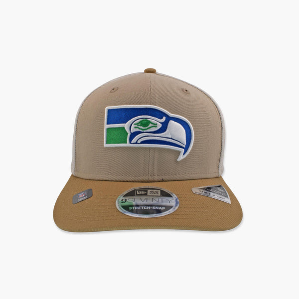 Seattle Seahawks Two-Tone Beige Throwback Stretch Snapback